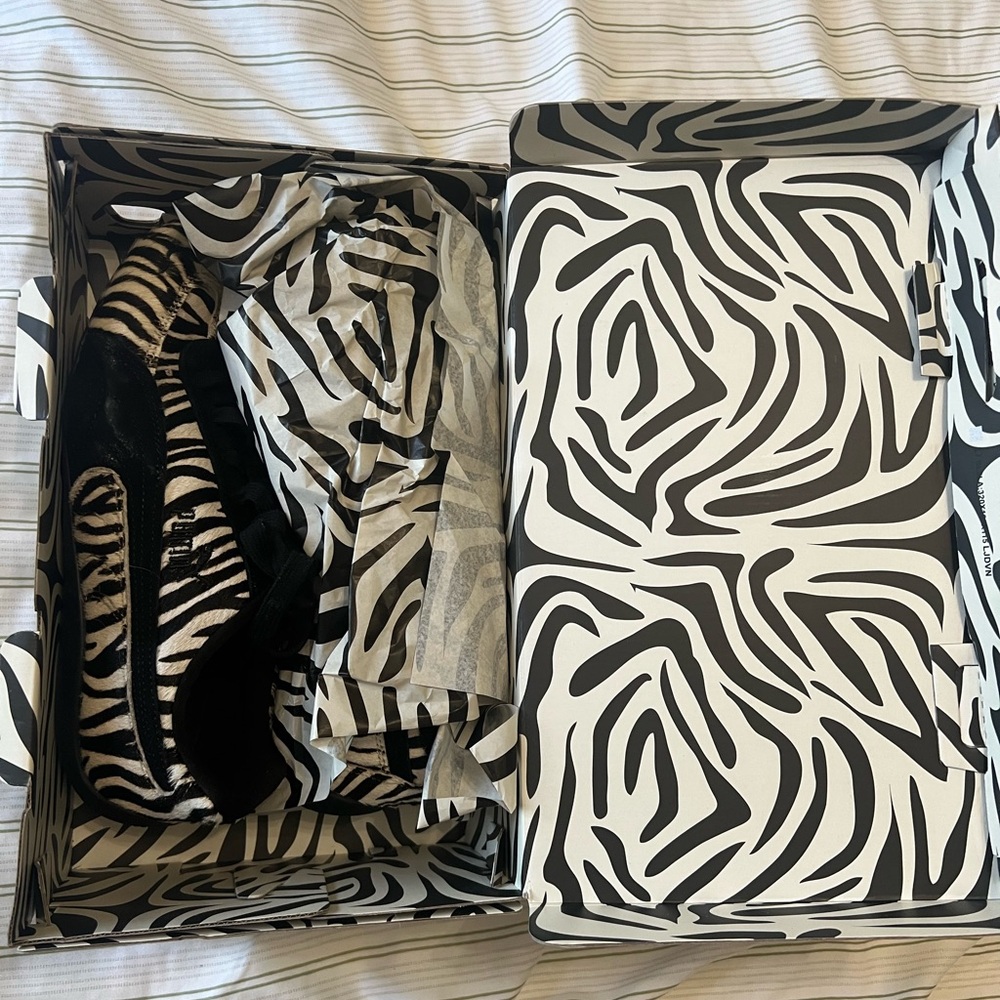 Puma Black and White Zebra Print Sneakers